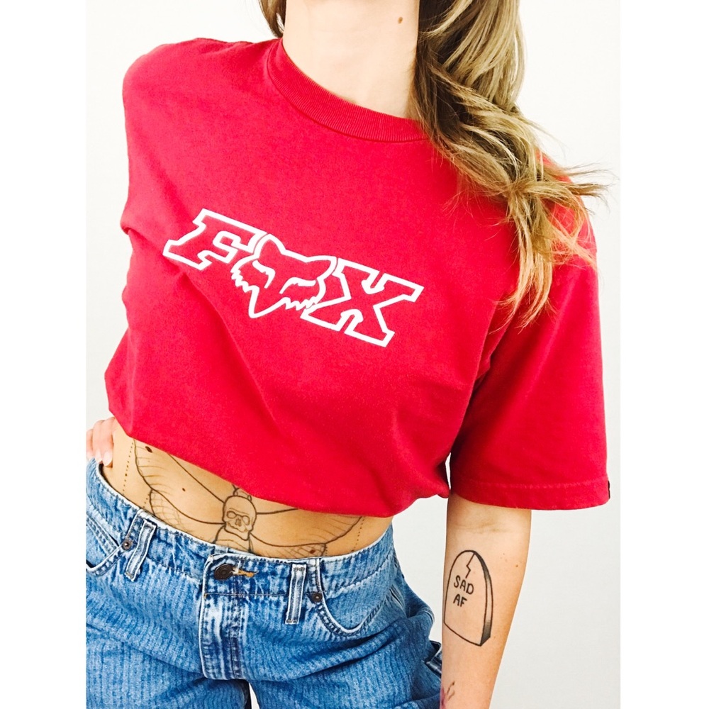 Vintage FOX Graphic Tee in Red | Size M